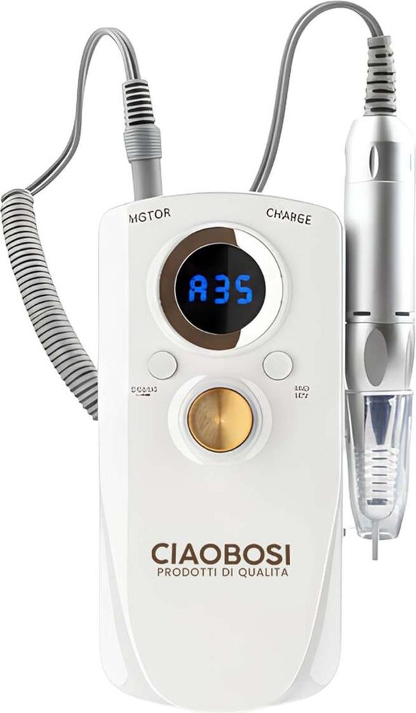 Avizar, Wiederaufladbare Nagelfeile 16W mit LED-Anzeige, Weiß