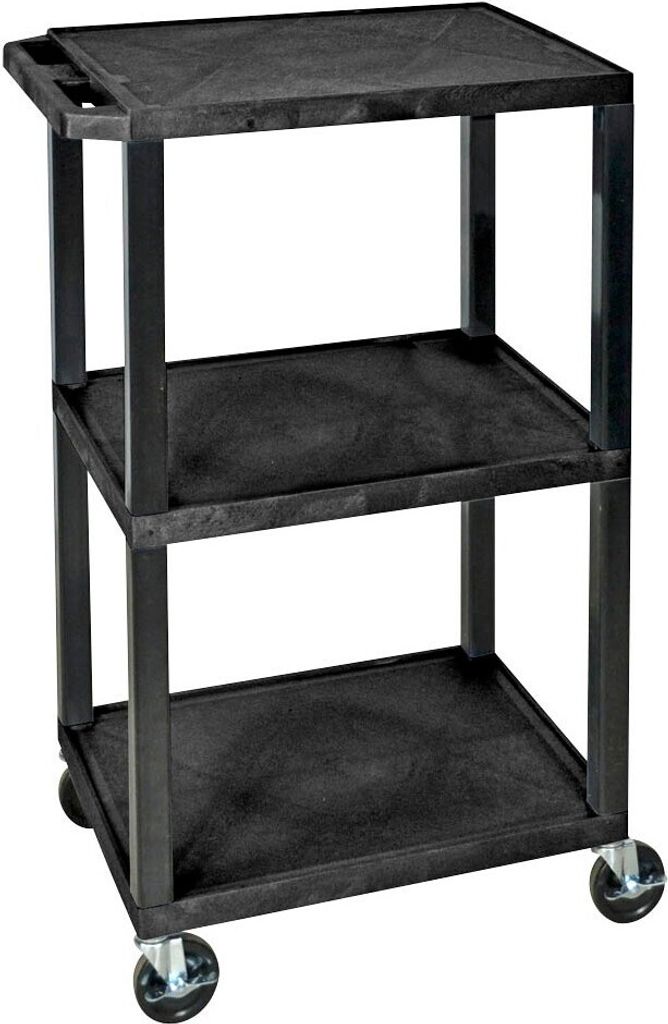 Etagenwagen schwarz 61,0 x 46,0 x 108,0 cm