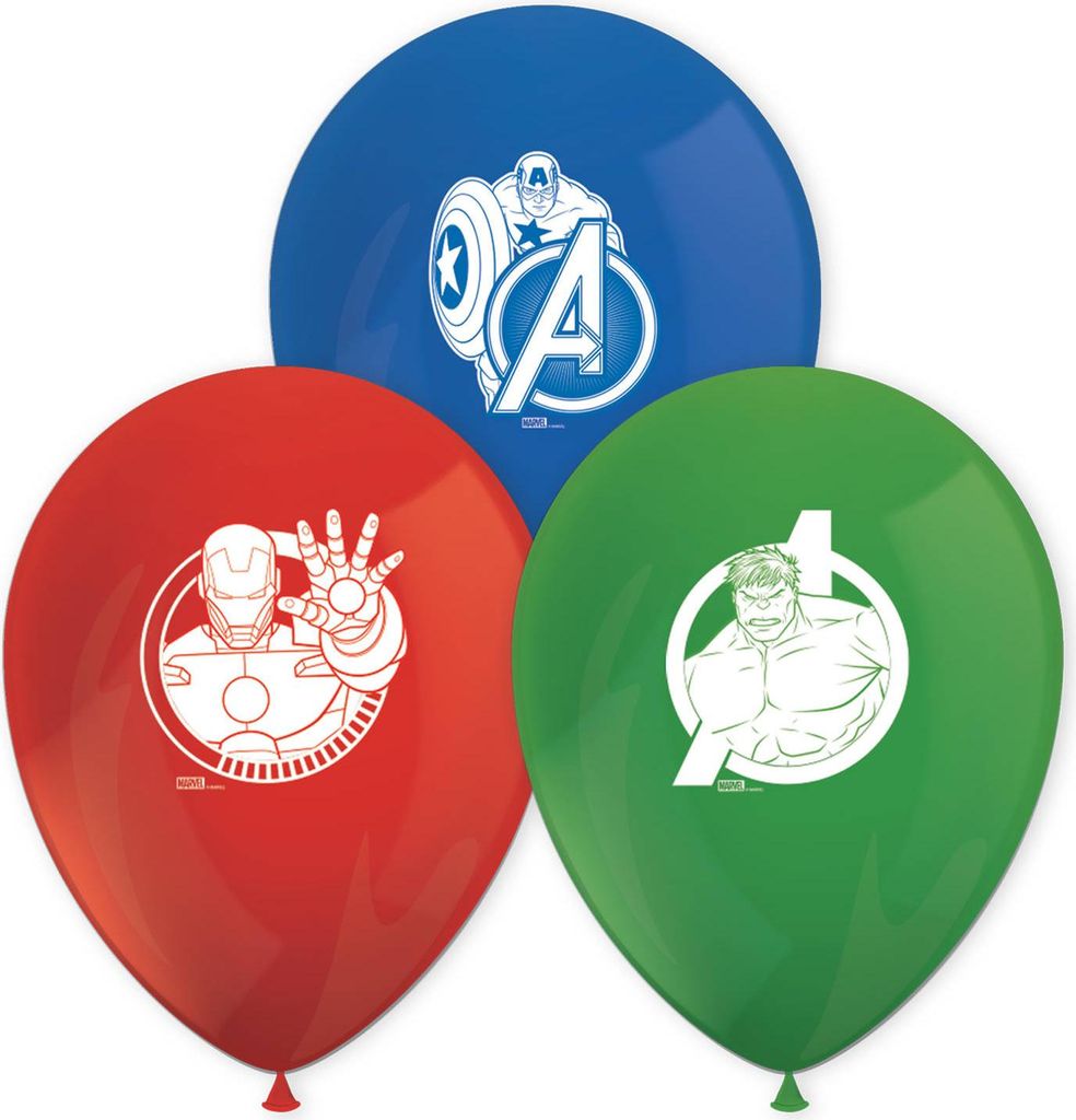 Balony lateksowe Avengers mix 28 cm, 8 szt. Zdjęcie produktu 