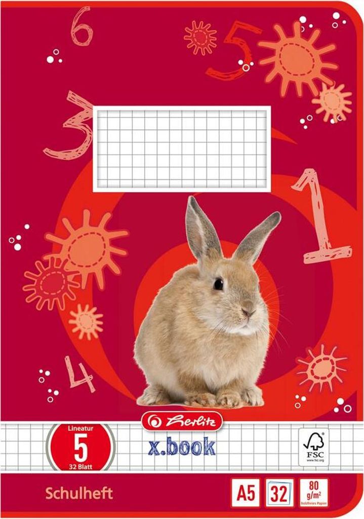 5 Herlitz Schulhefte / DIN A5 / 32 Blatt / Lineatur 05 Produktbild 
