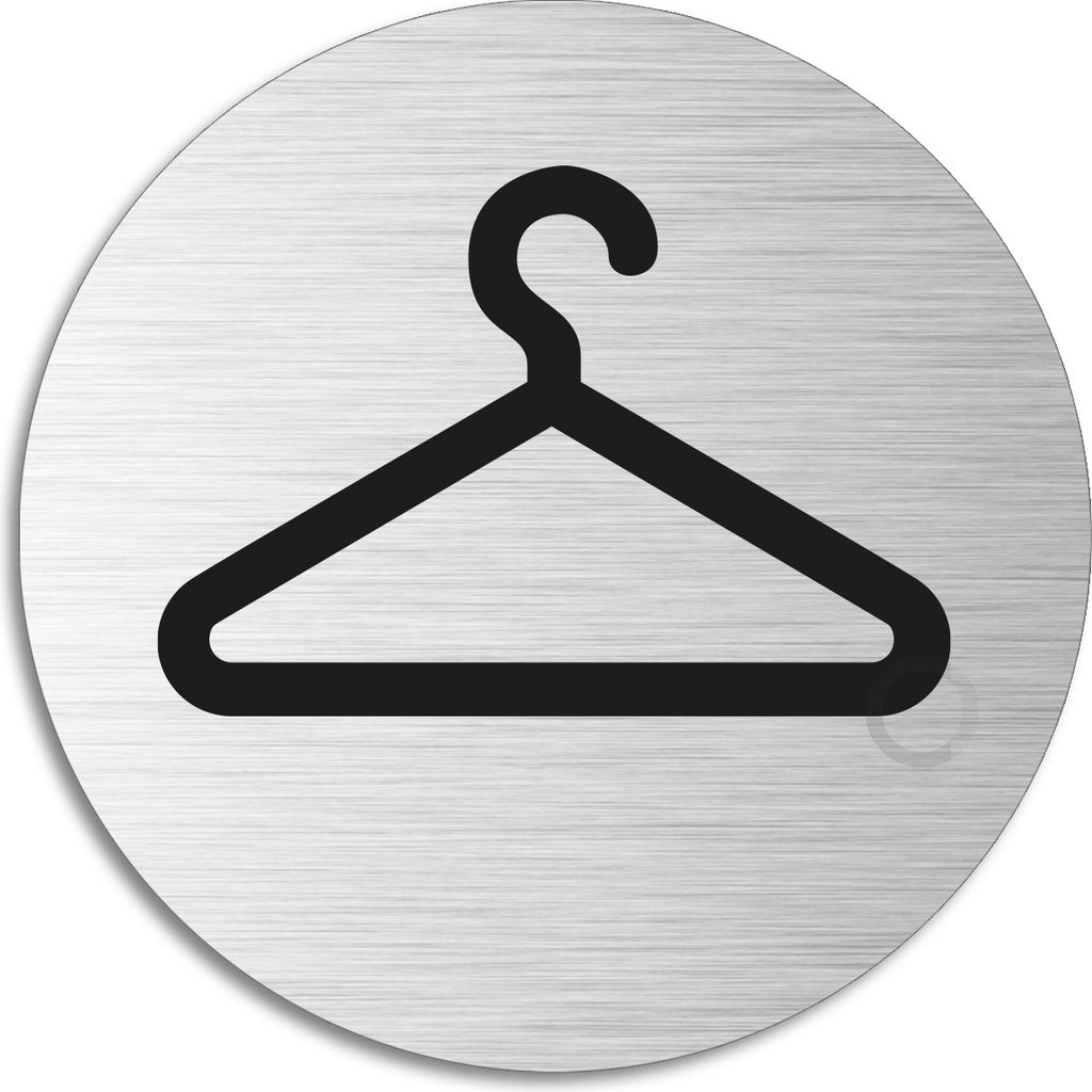 Schild - Garderobe | Türschild aus Aluminium | Produktbild 