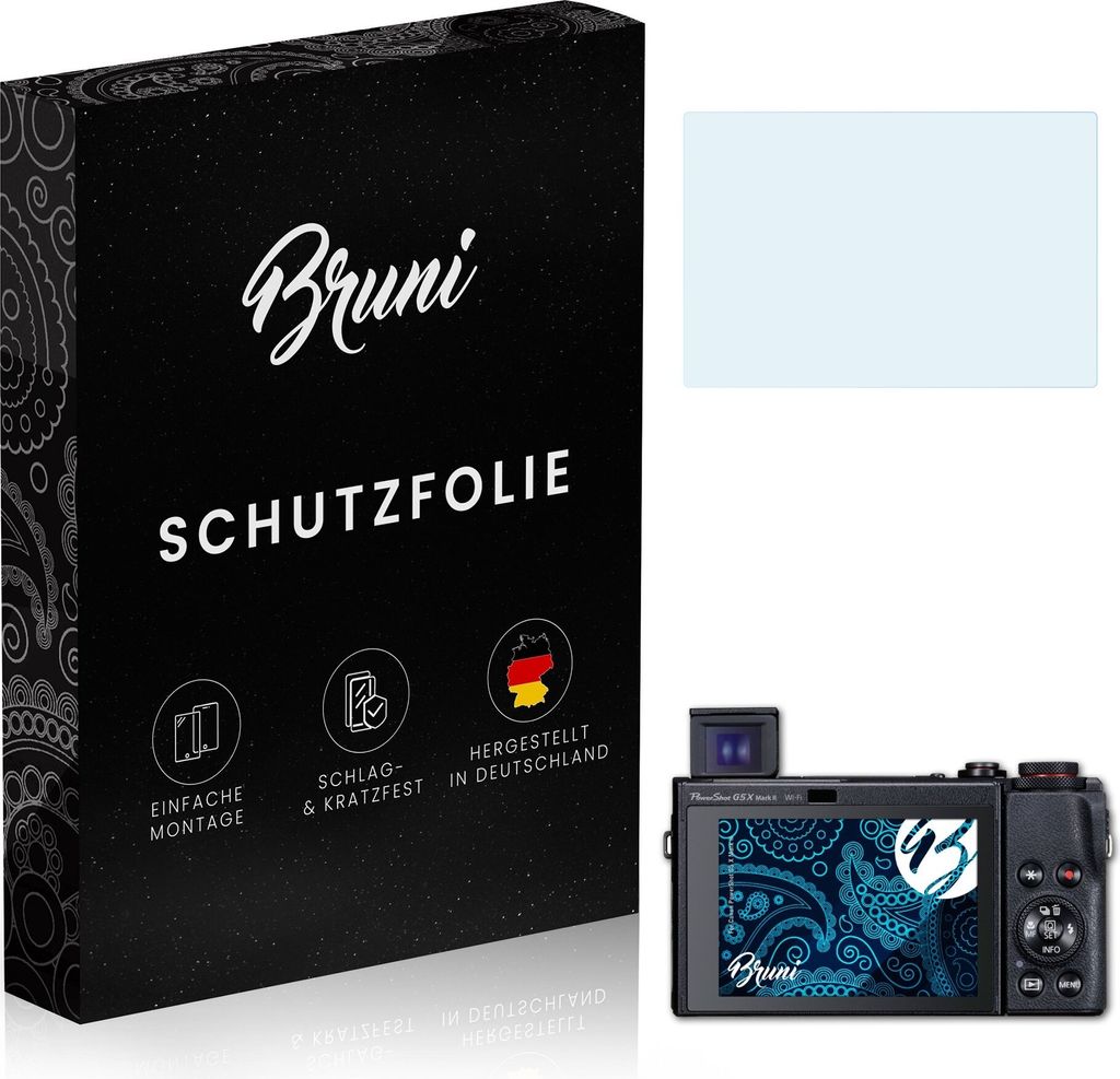 atFoliX 4061187837489, Transparent, Canon, PowerShot G5 X Mark II, Klare Bildschirmschutzfolie, Kratzresistent, Glänzend
