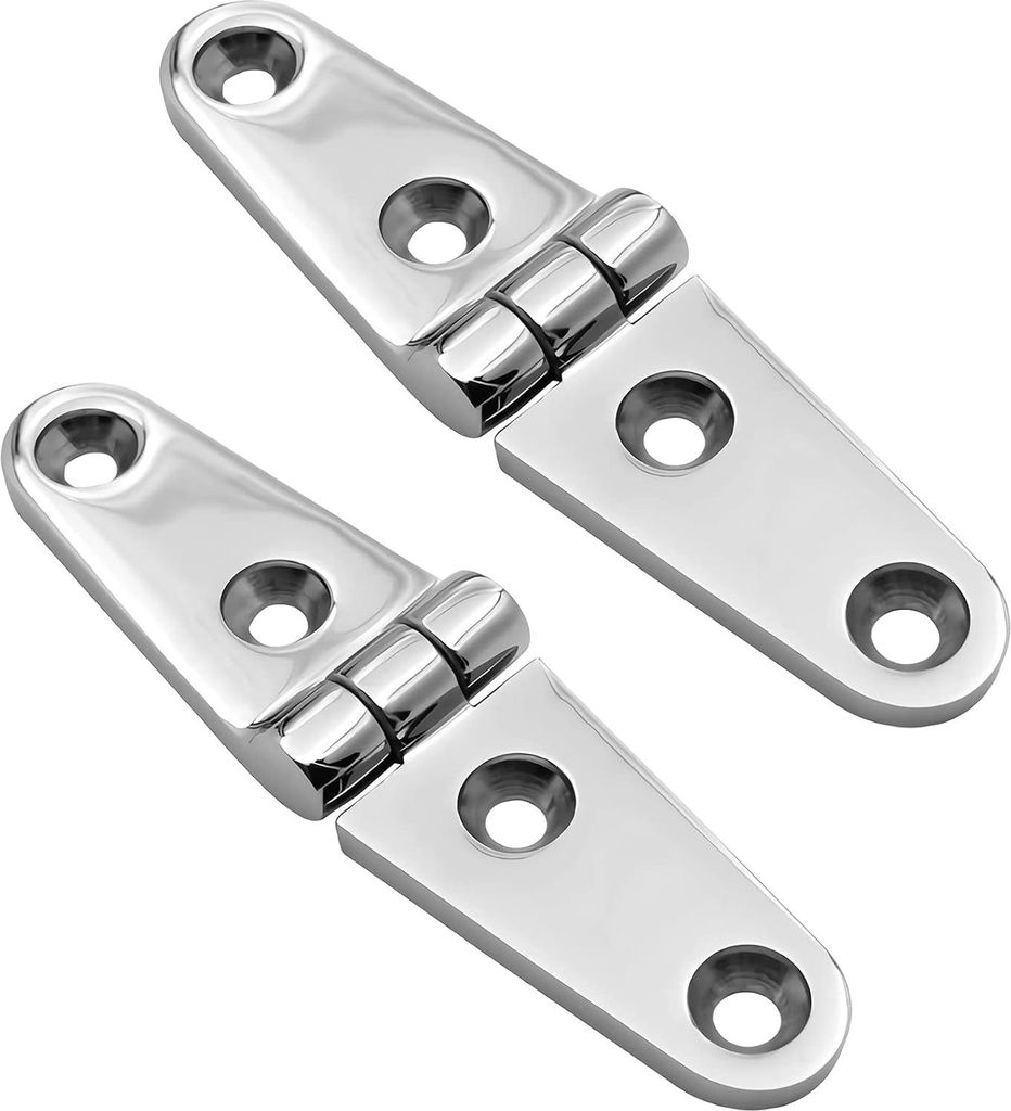 Spiegelpolierte Edelstahl-Tš¹rschrankscharniere fš¹r Marineboote 25 mm * 100 mm 2 Stš¹ck