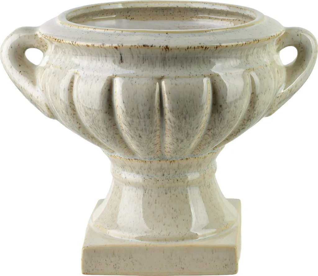 Vase Calice Stable pour Grands Bouquets - Céramique Beige Kelch EVAM