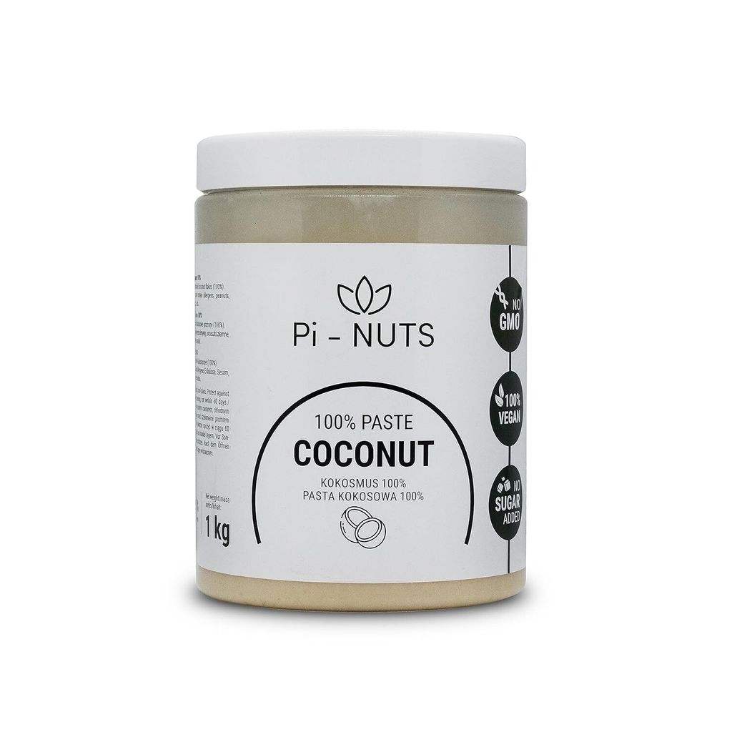 Pi-nuts Kokosmus 100% – 1 kg - Geröstete Kokosraspel - Produktbild 