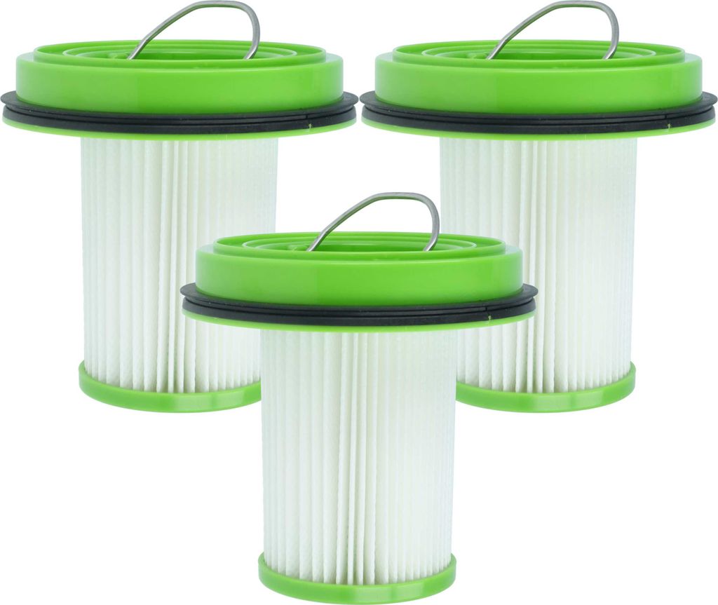 vhbw 3x Staubsaugerfilter Ersatz für Greenworks 2950707, ASV-HF2-GW für Staubsauger - HEPA-Filter Grün Weiß