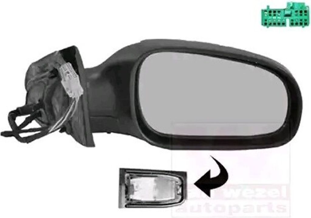 VAN WEZEL 5960808 - OE 30634918 Außenspiegel, rechts für S60 I (384)