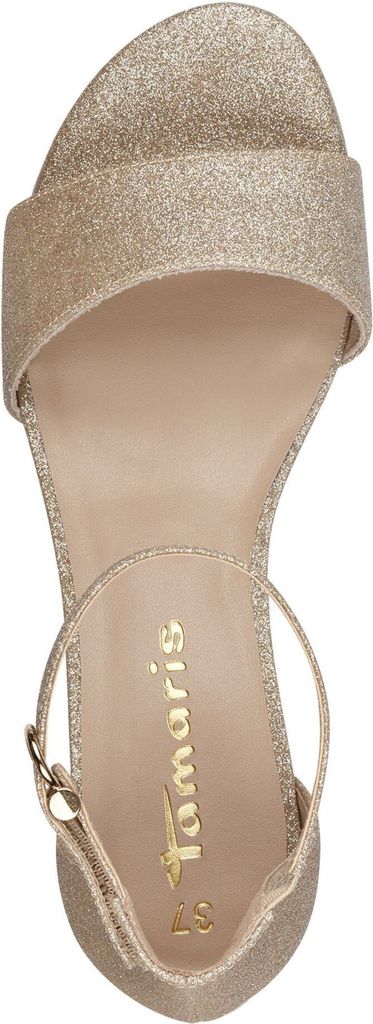 Damen Sandalen Sandalen Rosa Blockabsatz Rose Gold Bridal Sandals