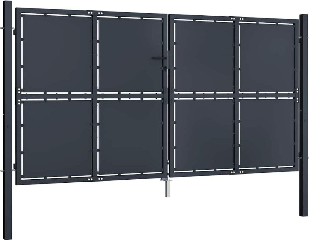 vidaXL Gartentor aus Stahl 300 x 175 cm Anthrazit Produktbild 