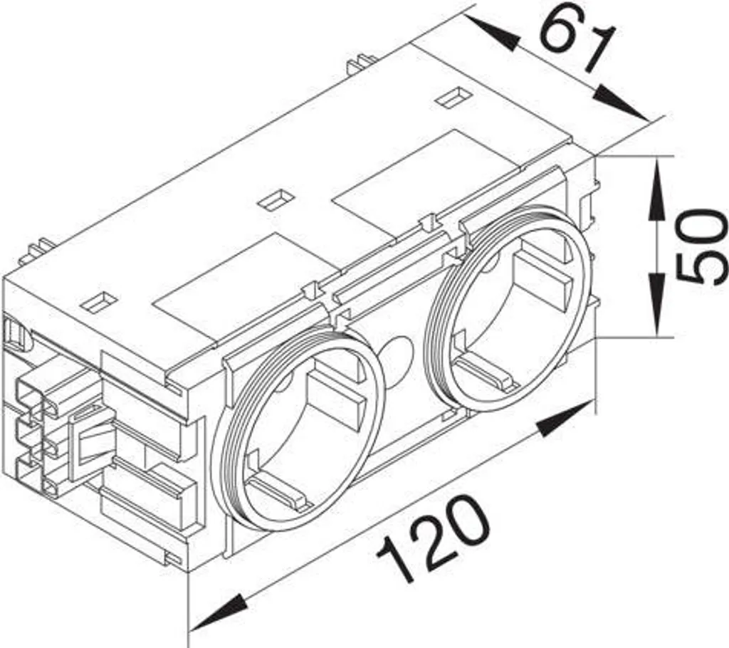 Module Hager GS20009011 Noir Graphite RAL 9011 pour Canal d'allège