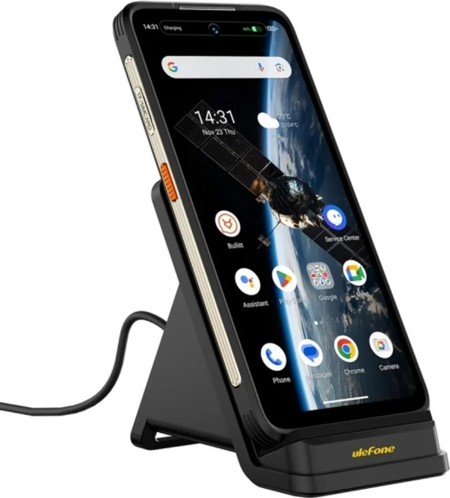 Station de Charge Induction Ulefone 50W Noir Support de Bureau Rapide