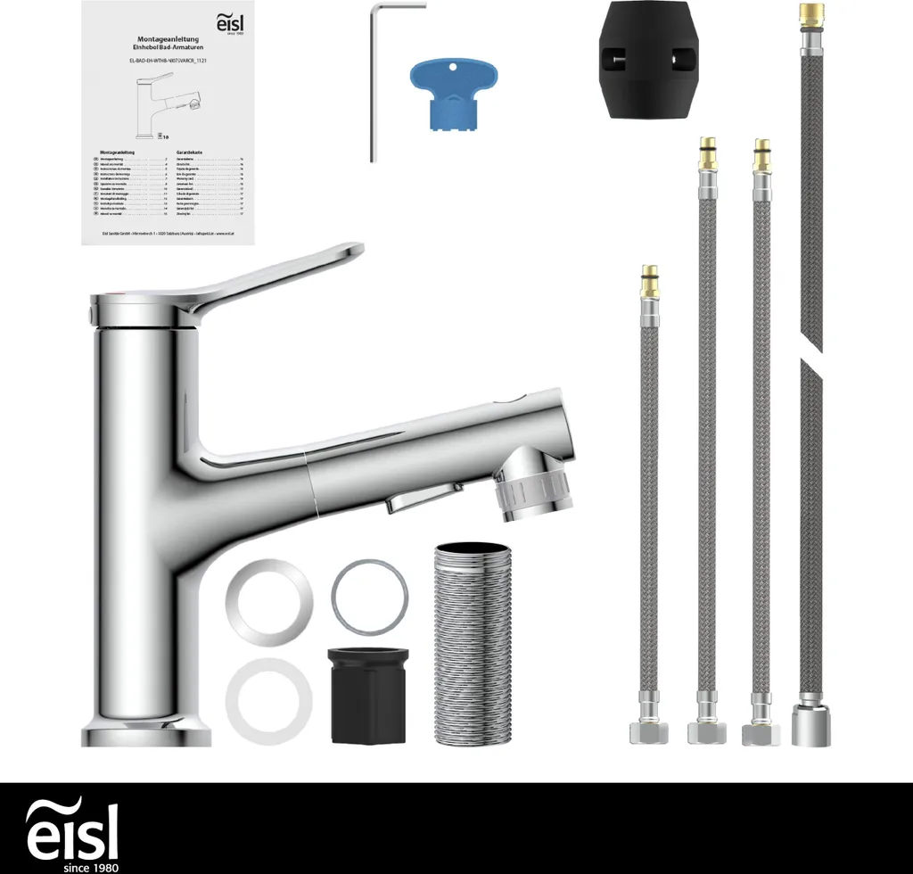 Mitigeur lavabo EISL VARIABILE avec douchette extractible chromé chic - 7