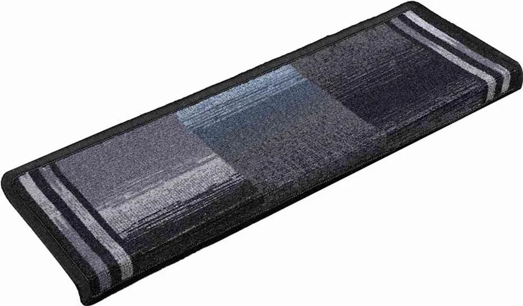 Tapis de Marche d'Escalier Autocollants VidaXL 15 Pcs 65x21x4 cm Noir