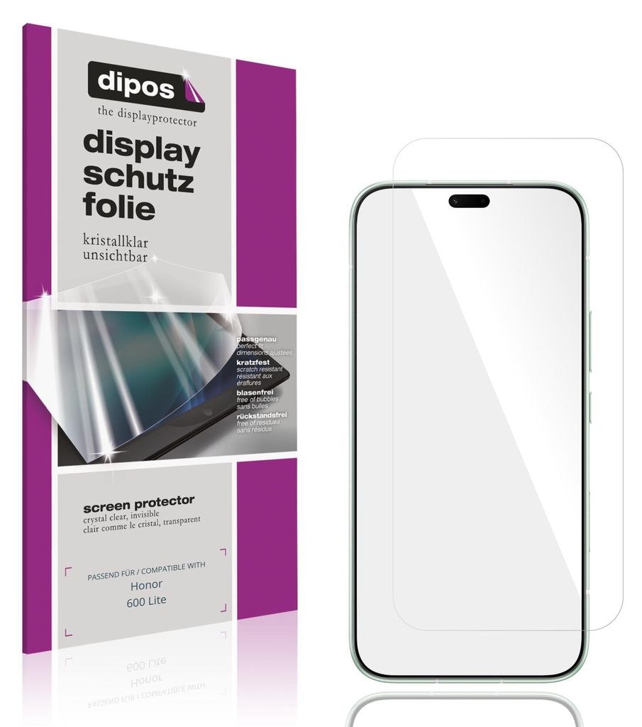 4x Schutzfolie für Honor 600 Lite klar Displayschutzfolie Folie Display Schutz dipos