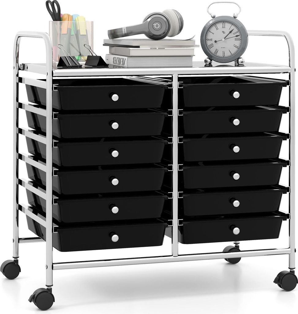 Carrello con cassetti, carrello da cucina con rotelle, Immagine del prodotto 