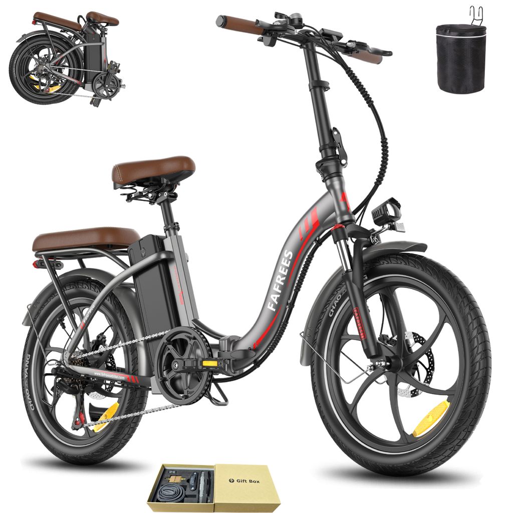 E-Bike 20 Zoll Rostbeständigkeit Aluminiumlegierung 36 V 25 Ah 900 Wh bis zu 130 - 180 km Wasserdicht IP54 mit 7 Gang, Grau
