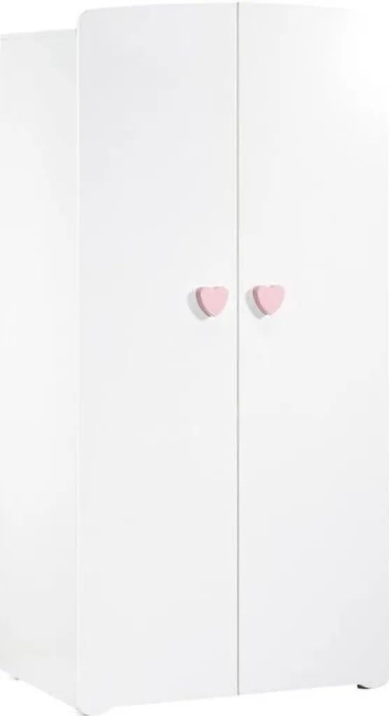 Optimiser le rangement chambre bébé : Armoire 2 portes Nouveau Basic Rose