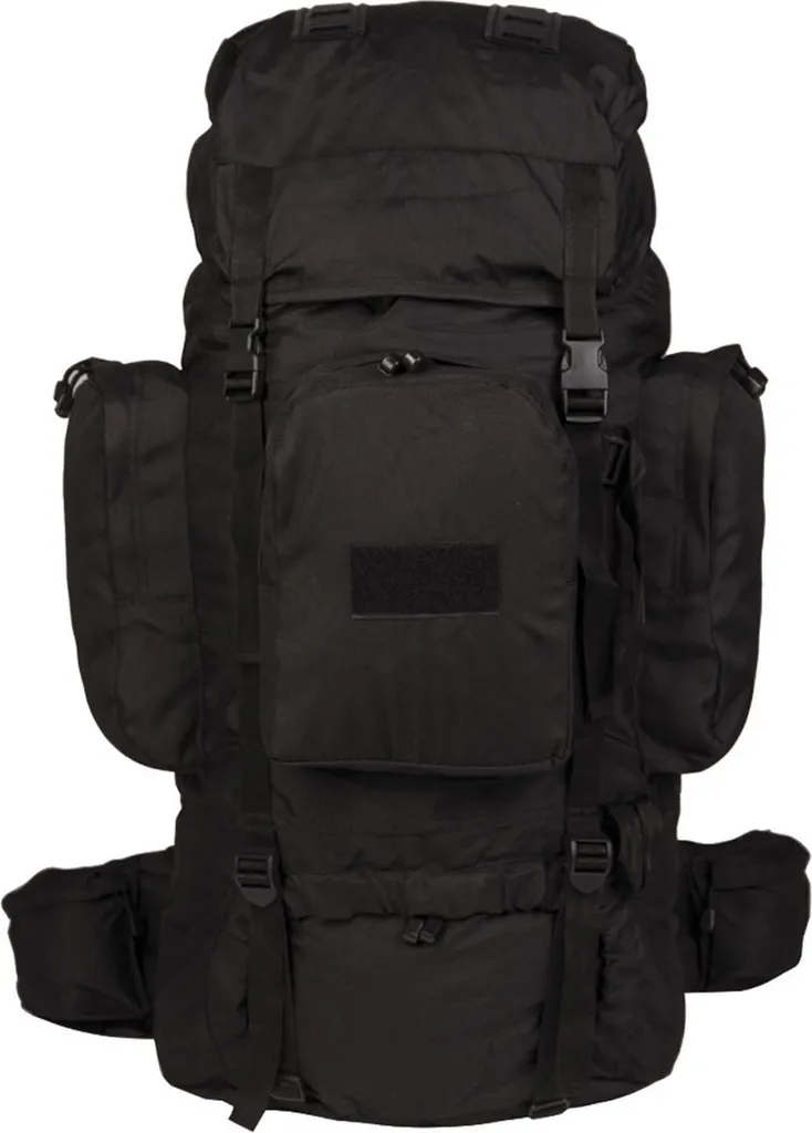 Sac à dos Recom 88 L noir pour voyage longue durée et survie outdoor