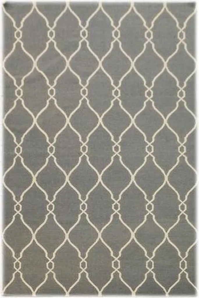 Tapis Kilim Madison argent 155x240 cm pour décorer salon et salle à manger