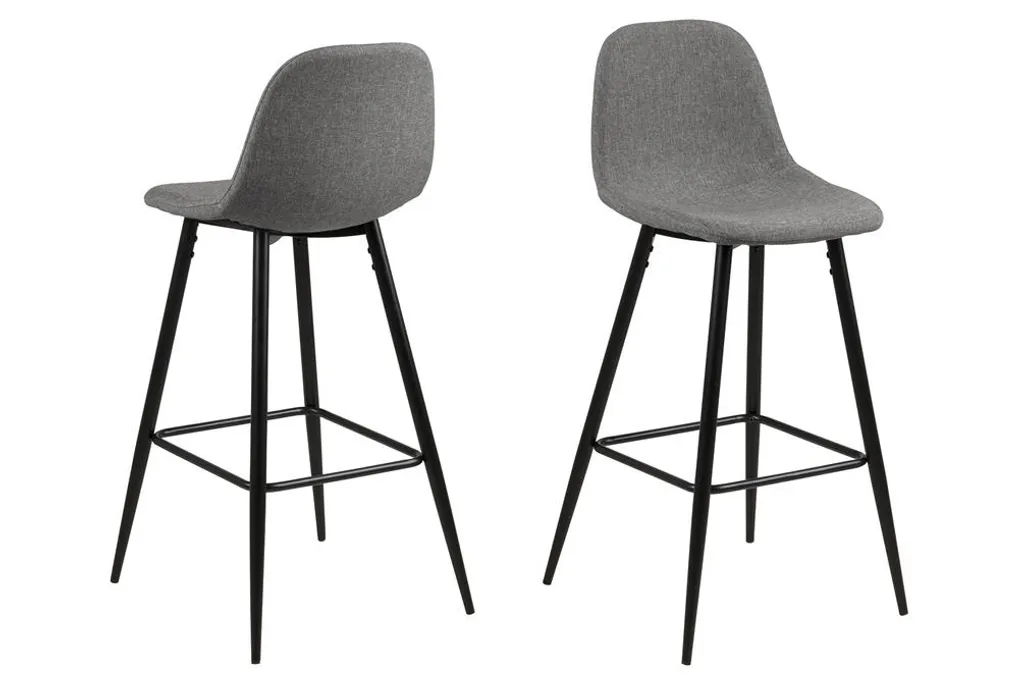 Tabouret de bar Willy gris stable et confortable, fini les maux de dos