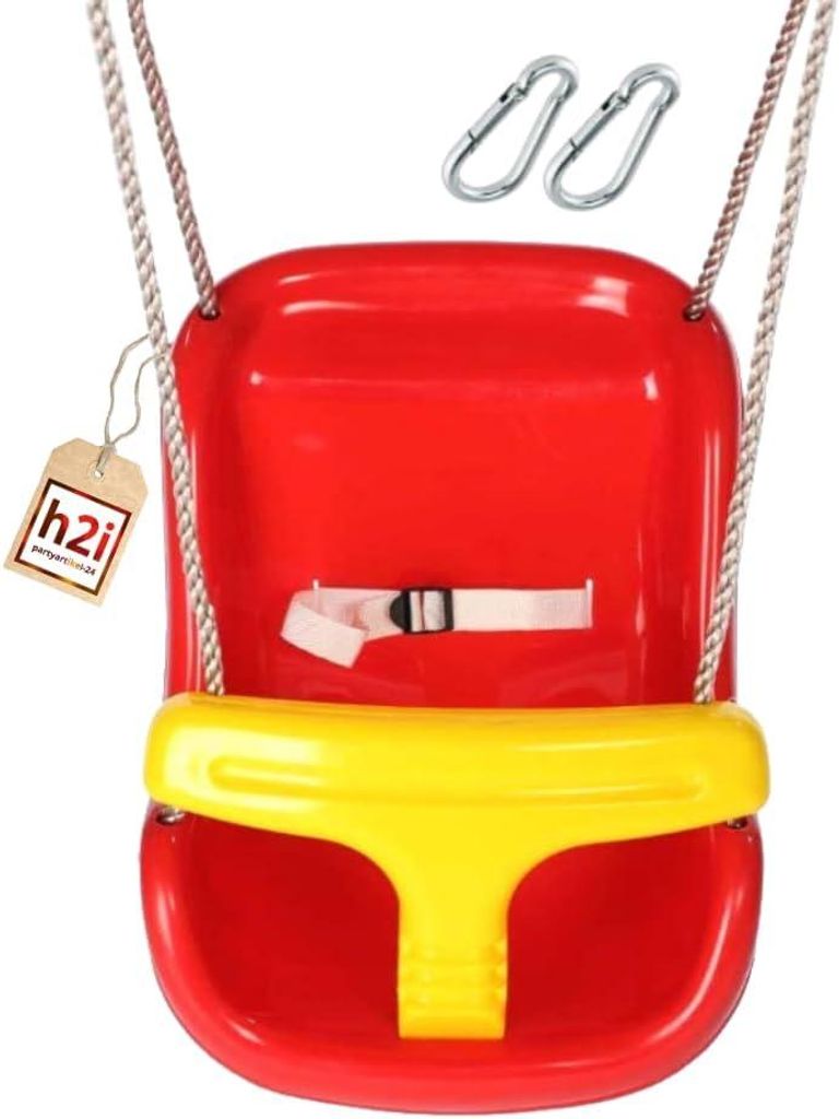 Babyschaukel 2 in 1 | mit Haltegurt & Sicherheitsbügel | Kinderschaukel ab 1 Jahr | wetterfeste Indoor- & Outdoor-Schaukel | Schaukel Baby & Klein...