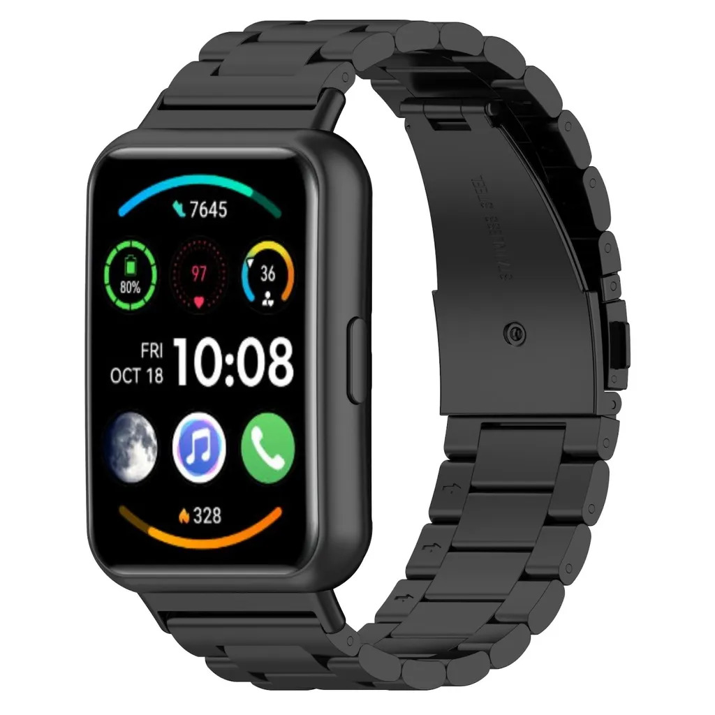 Cinturino Acciaio Huawei Watch Fit 3/4 Pro - Bracciale Metallo Nero
