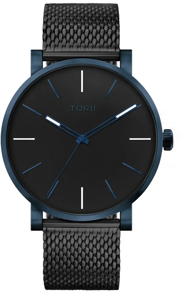 Montre Analogique Noire pour Homme TORII - Accessoire Étanche et Élégant