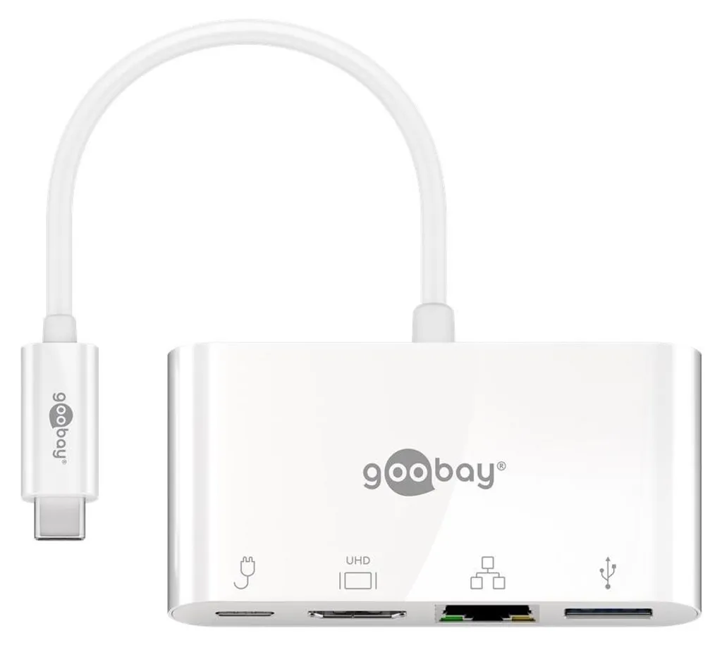 Adattatore Multiporta Goobay 62105 USB-C | HDMI 4K Gigabit LAN 60W PD