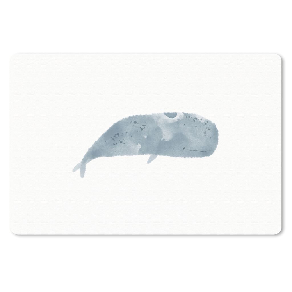 MuchoWow Mauspad Mousepad Pottwal - Tiere - Aquarell - Illustration 27x18 cm - Mousepads - Maus Mat - Pad - Mausunterlage - Büroartikel - Desk M...