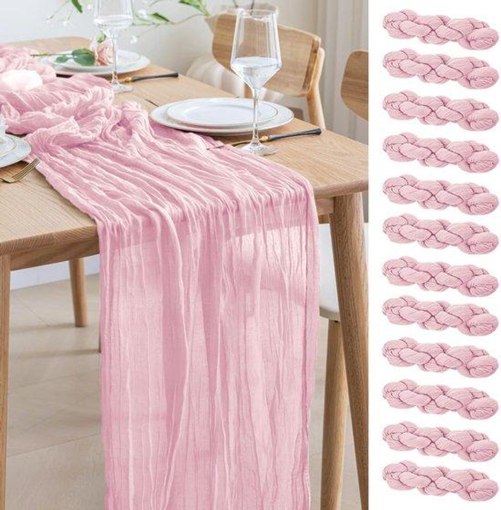Tafelloper-Set - Elegante Dekoration - 12-teilig - 3 Meter Länge - Weich und Recycelbar