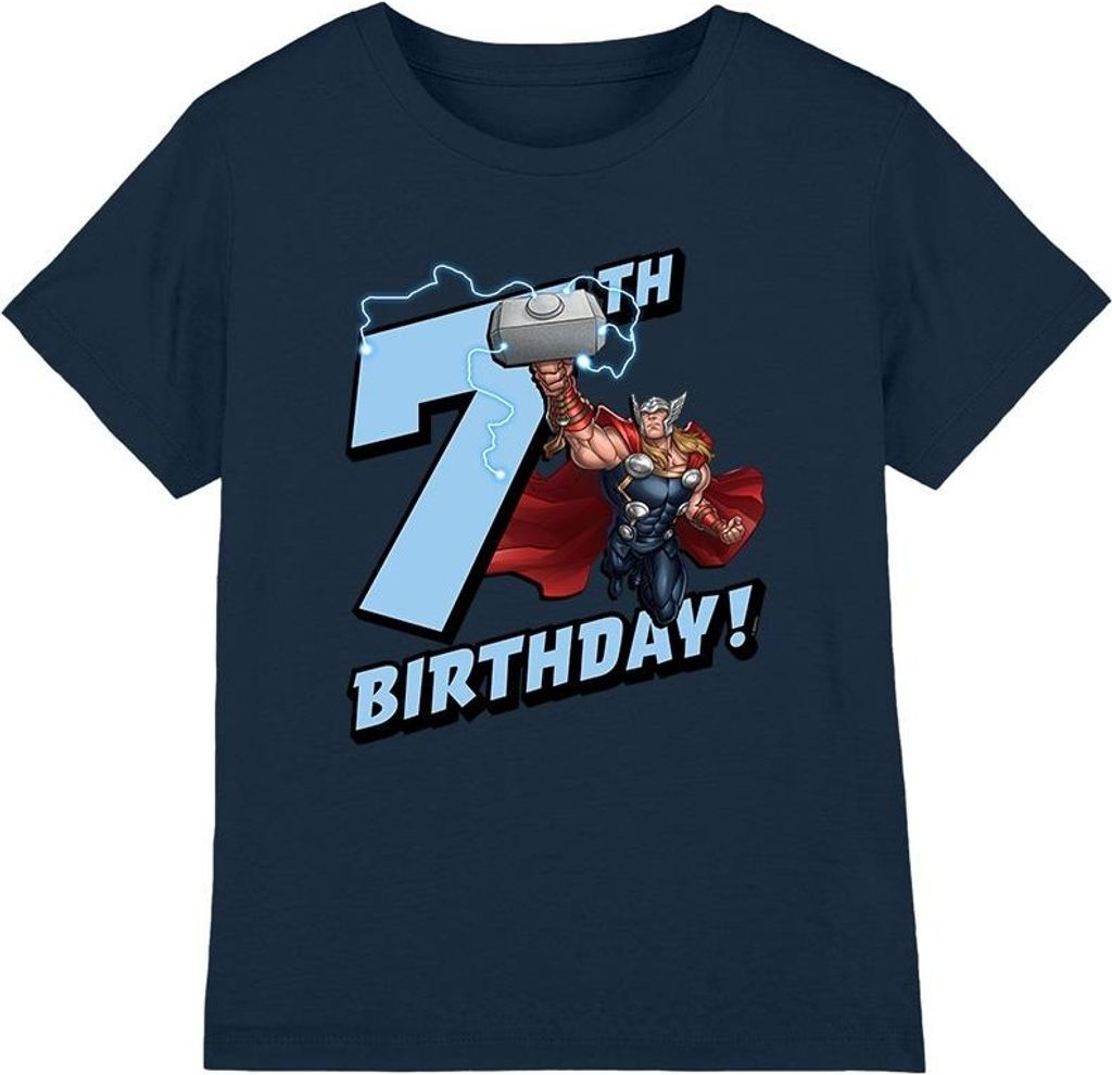 Thor - T-Shirt für Kinder - 7. Geburtstag TV4106 (116) (Marineblau)