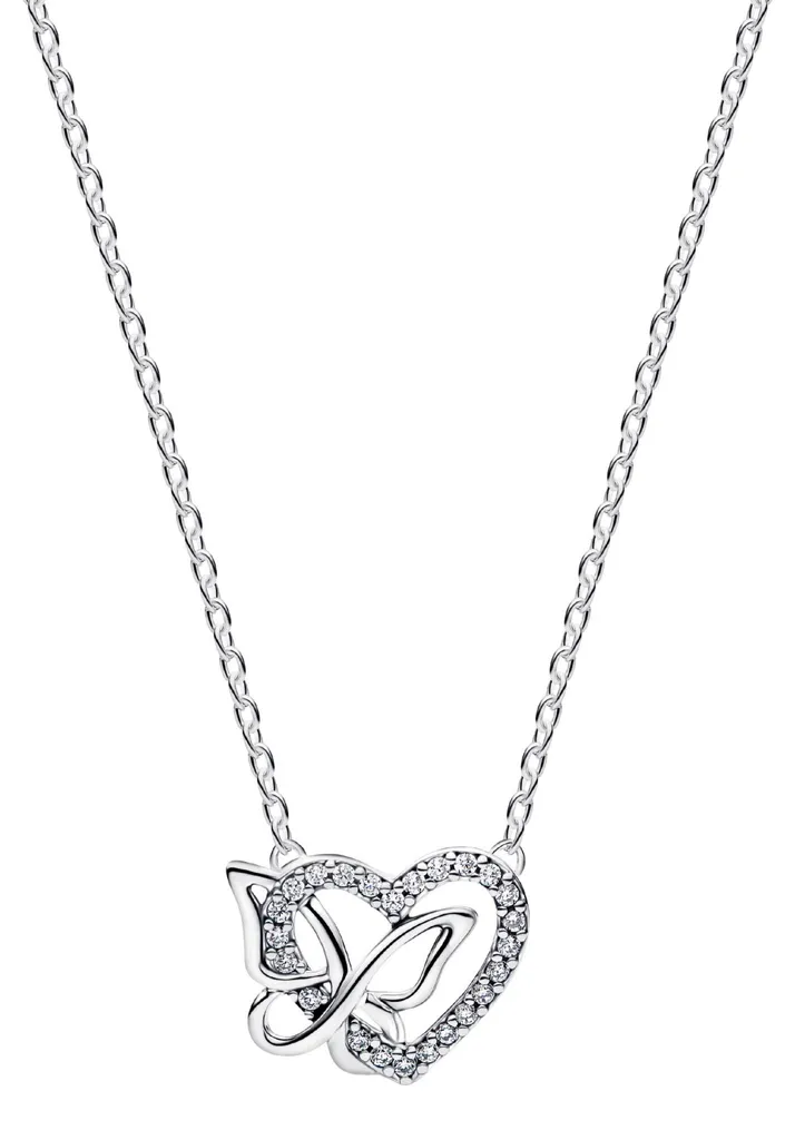 Collier maille avec pendentif papillon et cœur Pandora Moments 45 cm - 2