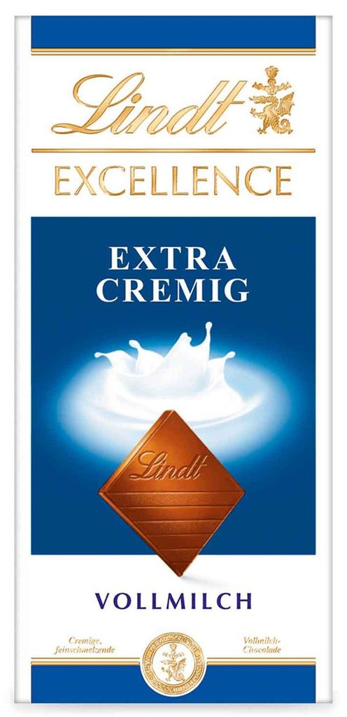 Lindt Excellence Extra Cremig Vollmilch Tafel 100g Produktbild 