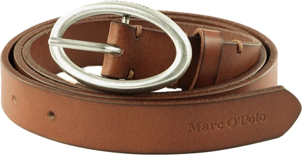 Marc O'Polo Elly Belt W90 Marrone Cognac | Cintura Donna Pelle Premium