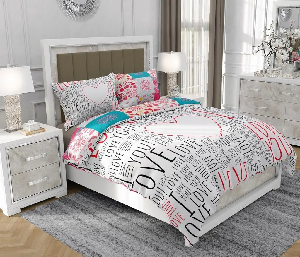 Set Copripiumino SOVIO So.9012 100% Cotone 160x200 Multicolore