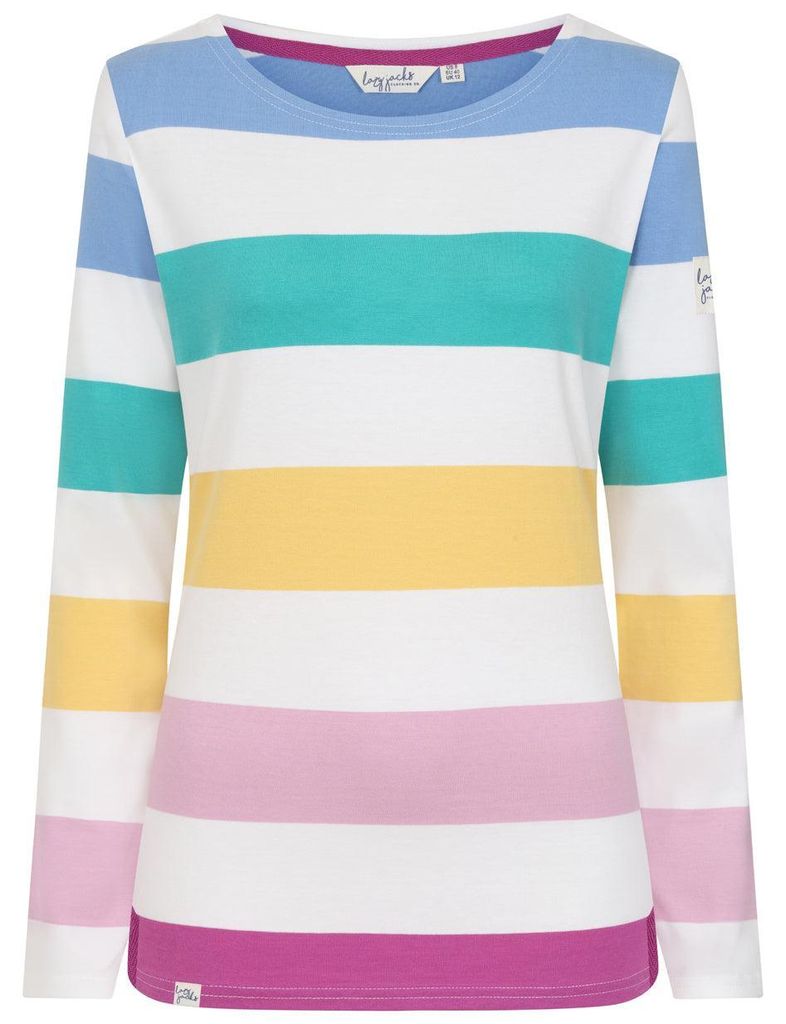 Lazy Jacks - "Brenton" Oberteil für Damen, Langärmlig LJ567 (42 DE) (Bunt)