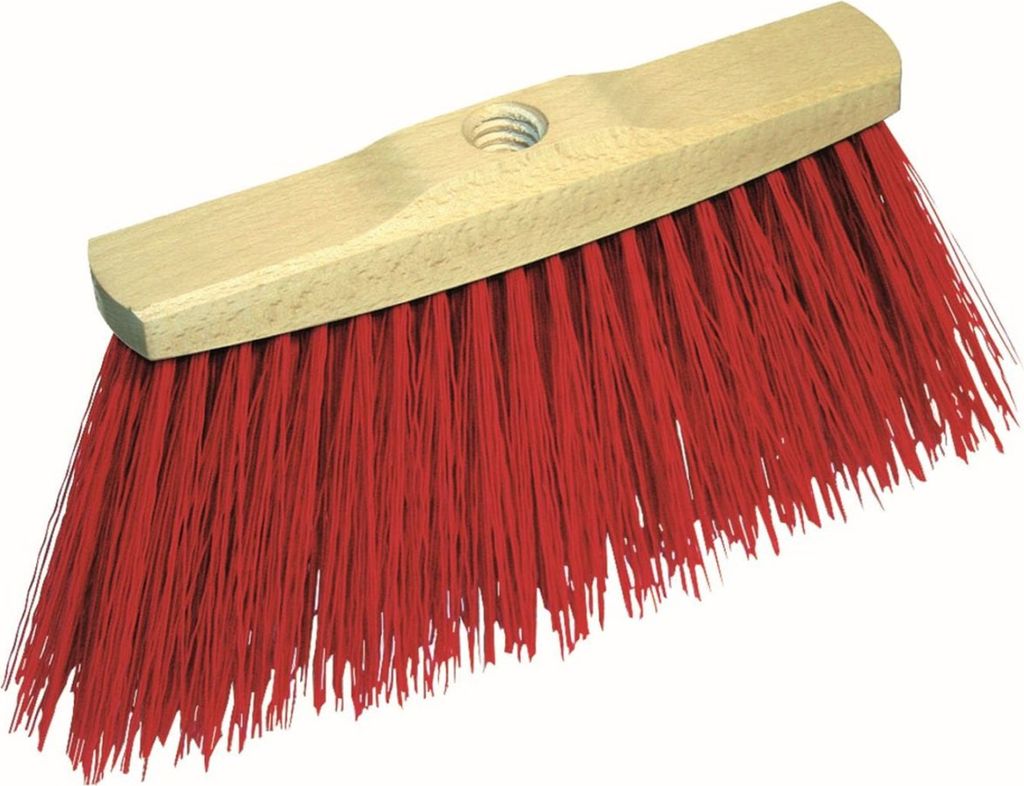 Greenmill GR5200 Besen mit lackiertem Holzgriff und Gewinde für Stiel, Breite: 25,5 cm