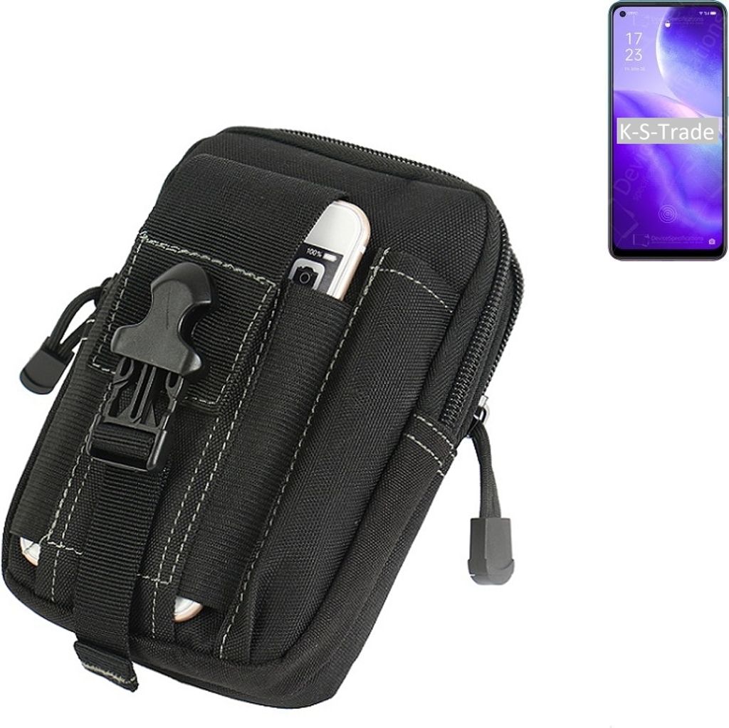 K-S-Trade Gürtel Tasche kompatibel mit Oppo Reno5 Z 5G Gürteltasche Holster Schutz Hülle Handy Hülle Smartphone outdoor Handy-Hülle schwarz