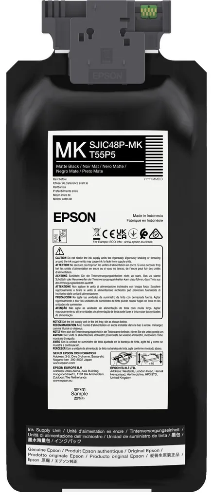 Epson T55P5 Cartouche d'Encre Noir Mat Originale 480ml C13T55P500