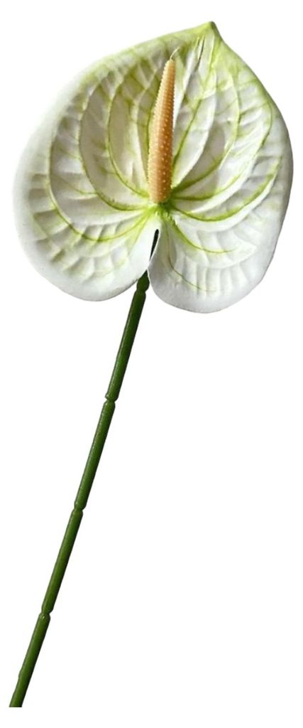 Künstliche Anthurie, 62 cm (24,4 Zoll), realistische Haptik, für DIY-Hochzeitssträuße, Blumenarrangements, Brautpartys und Tischdekorationen