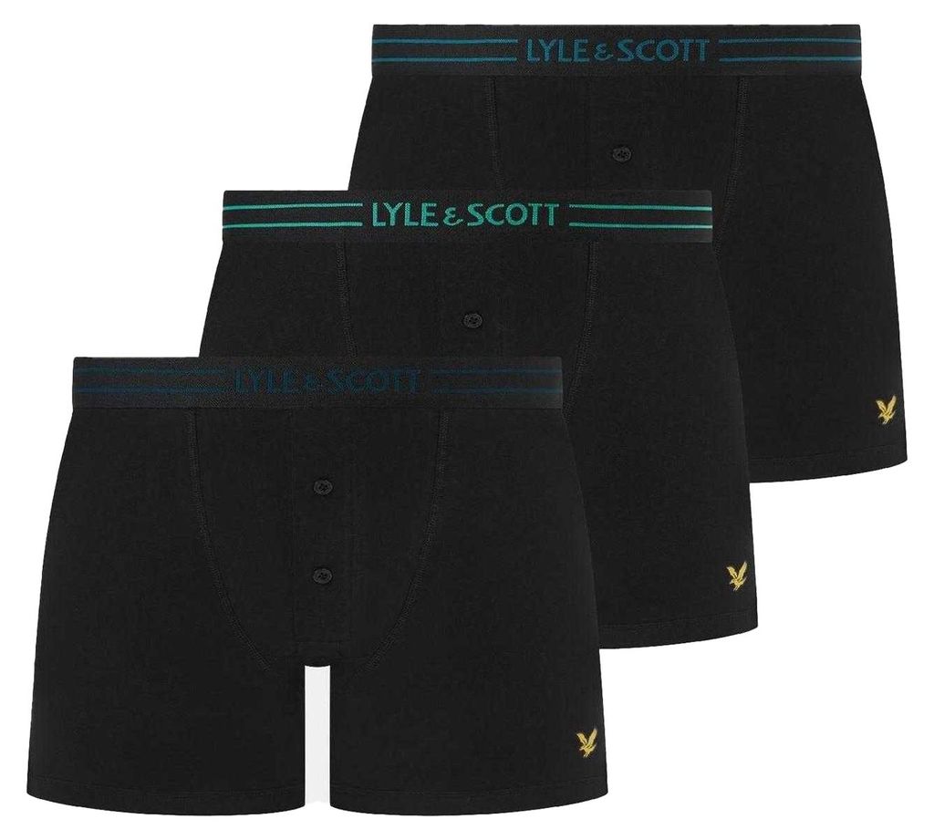 Lyle & Scott - Boxershorts für Herren (3er-Pack) GT14136 (XL) (Schwarz)