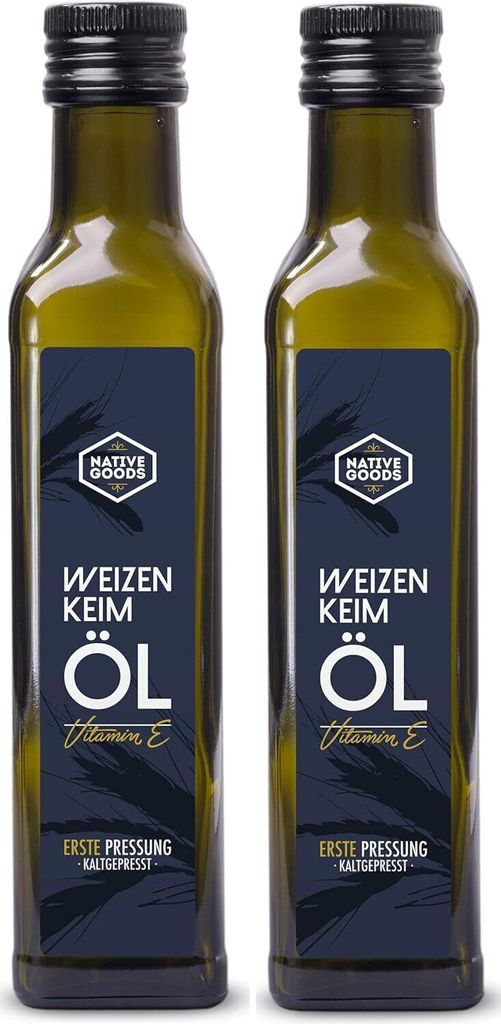 Weizenkeimöl 500 ml (2x250 ml)| 100% naturrein | 1. Produktbild 