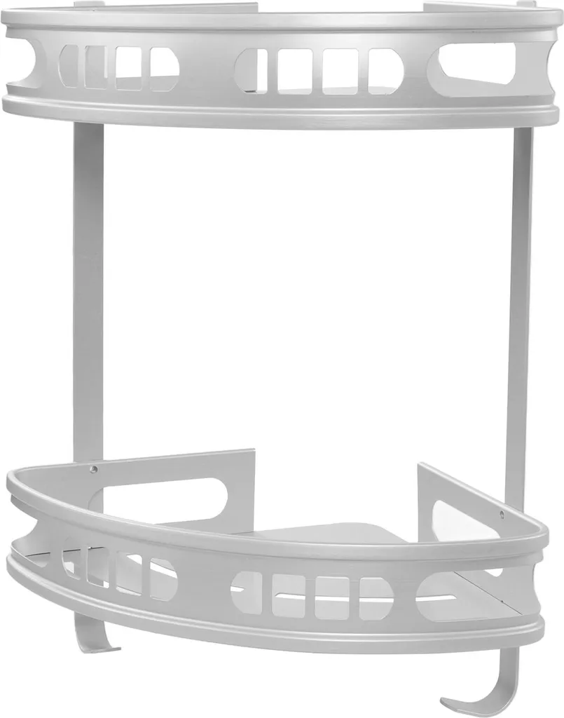 Étagère de Douche d'Angle Aluminium Multifonctionnelle Design Compact 2x - 2