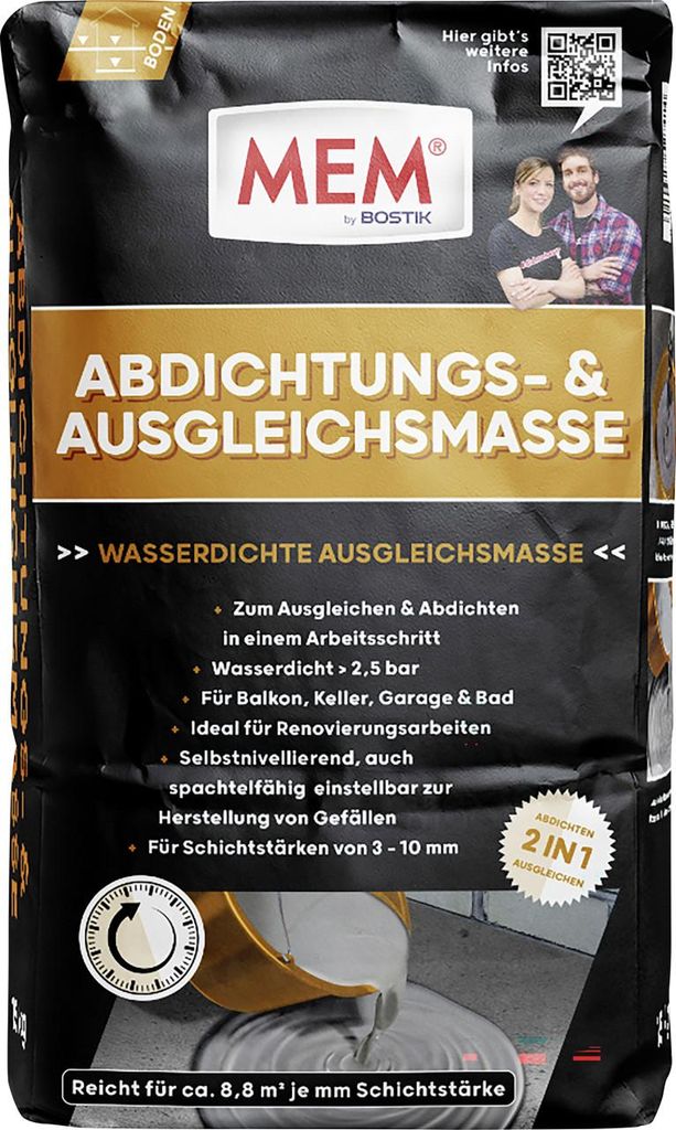 MEM Abdichtungs- & Ausgleichmasse 15 kg Produktbild 