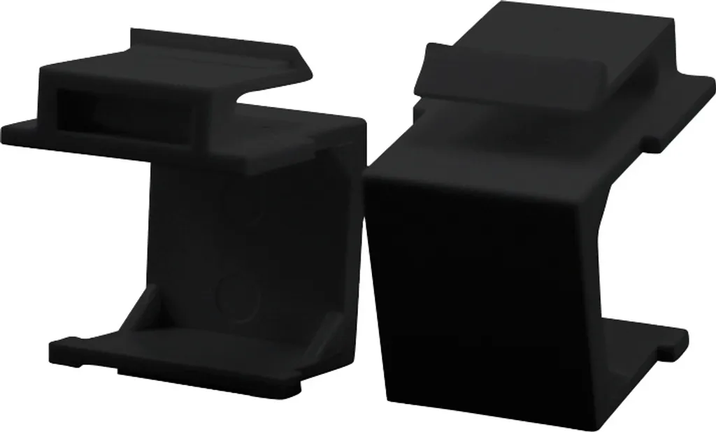 Lot de 10 Caches Keystone LogiLink Noirs pour Protection Anti-Poussière