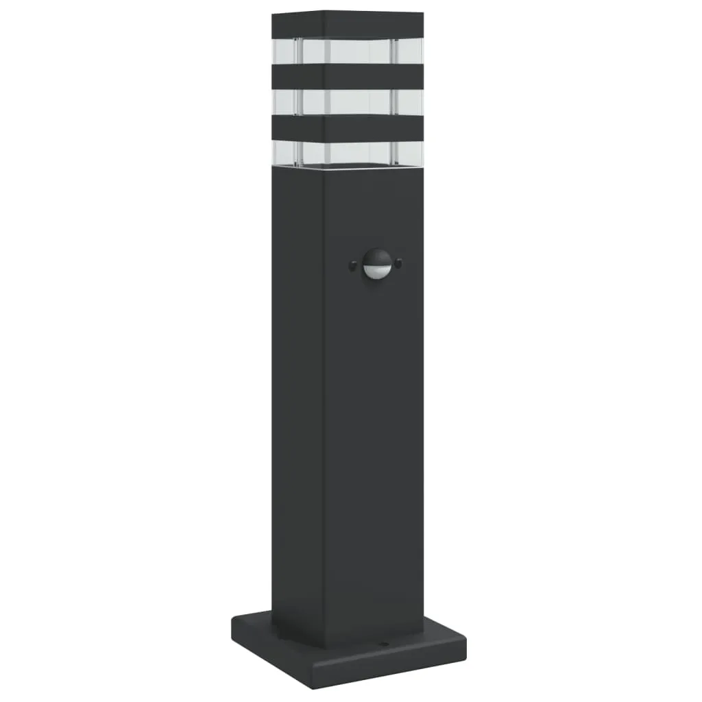 Lampe d'allée avec détecteur de mouvement Noir 50 cm en Aluminium