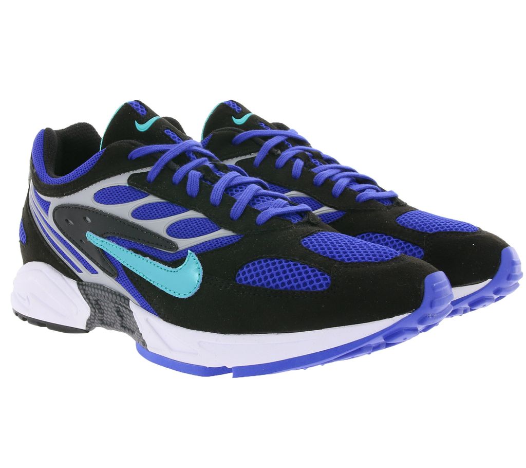 NIKE Air Ghost Racer Sneaker stabile Retro-Schuhe Blau/Schwarz, Größe:42