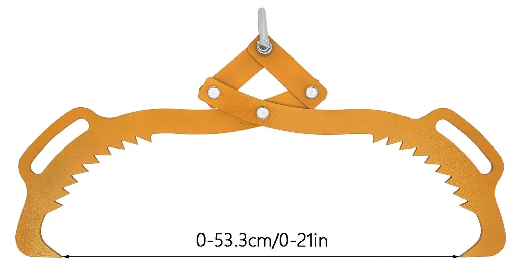 Pince à bois robuste en acier 700 kg jaune - Serre-joint de levage