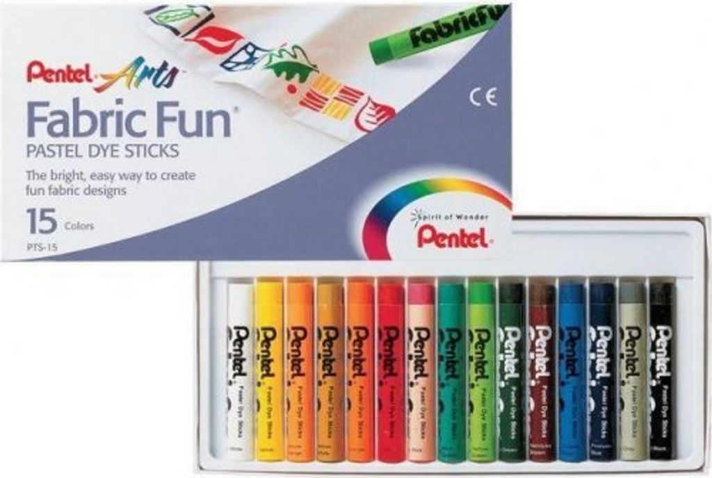 Textilné pastelky, rôzne farby, 15 kusov/ 1 krabica Obrázok produktu 