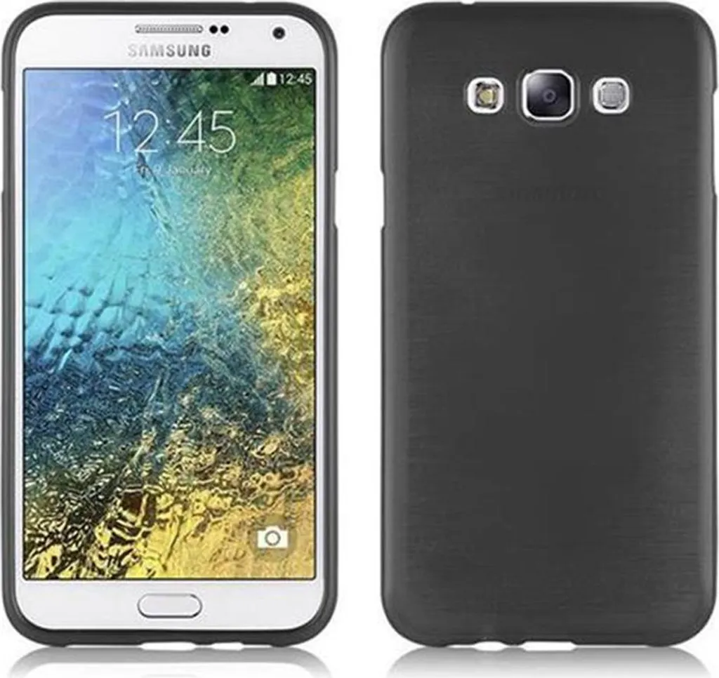 Cadorabo cover per Samsung Galaxy E7 cover protettiva in nero cover protettiva in silicone TPU cover